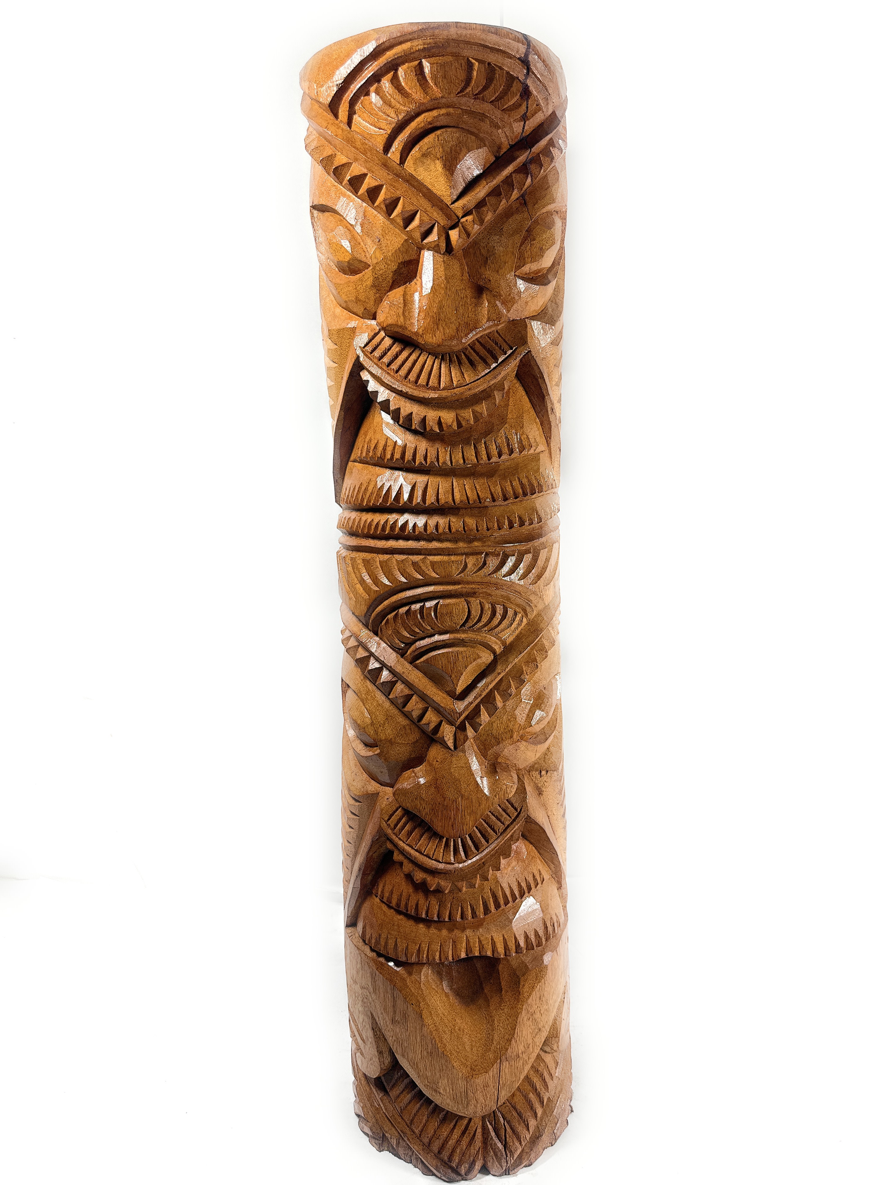 Love & Prosperity Tiki 40 inch - MonkeyPod Wood - Home Decor | #rti2021100a Love & Prosperity Tiki 40 inch - MonkeyPod Wood - Home Decor | #rti2021100a